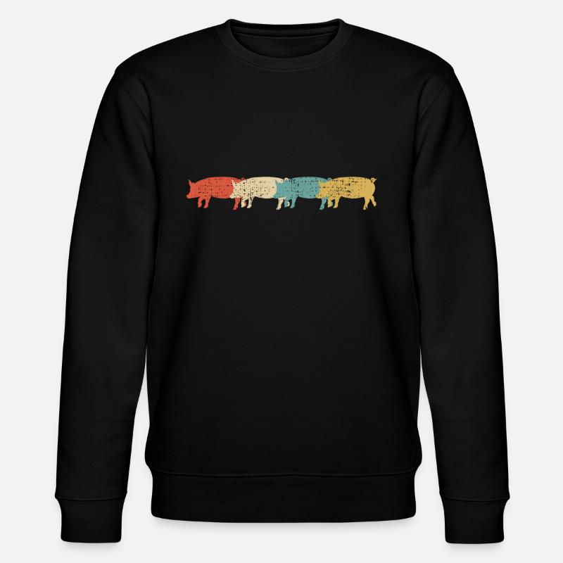 Schweine - Stanley/Stella Unisex Bio-Sweatshirt CHANGER  - Schwarz