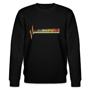 fire Department - Stanley/Stella CHANGER Unisex Organic Sweatshirt - black - Front - Nik (191cm) & Marisol (170cm)