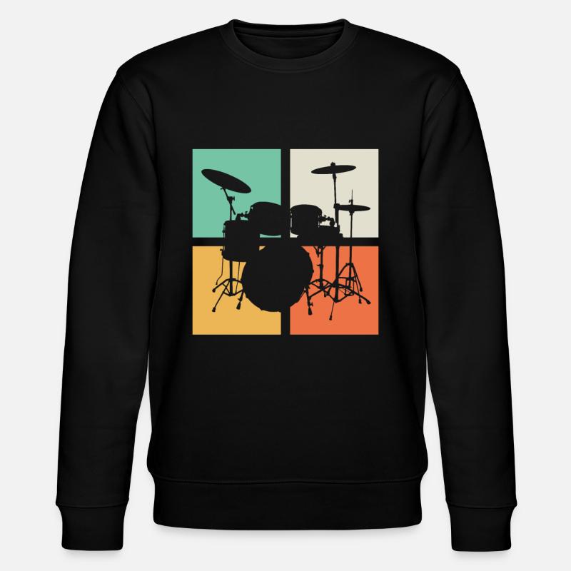 Schlagzeug Set Drumline - Stanley/Stella Unisex Bio-Sweatshirt CHANGER  - Schwarz