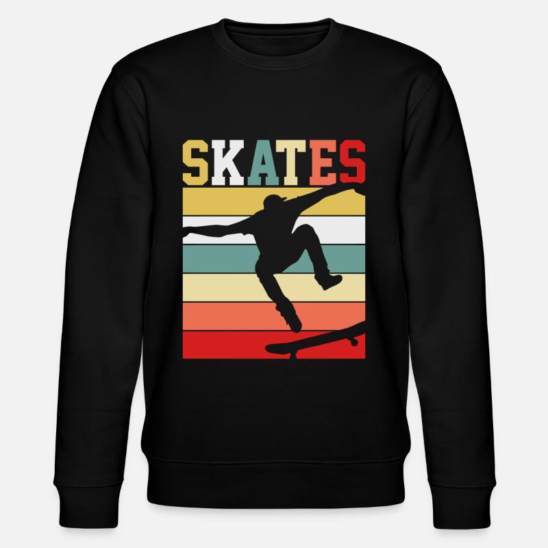 Skateboard retro - Sweat bio CHANGER Stanley/Stella Unisexe - noir