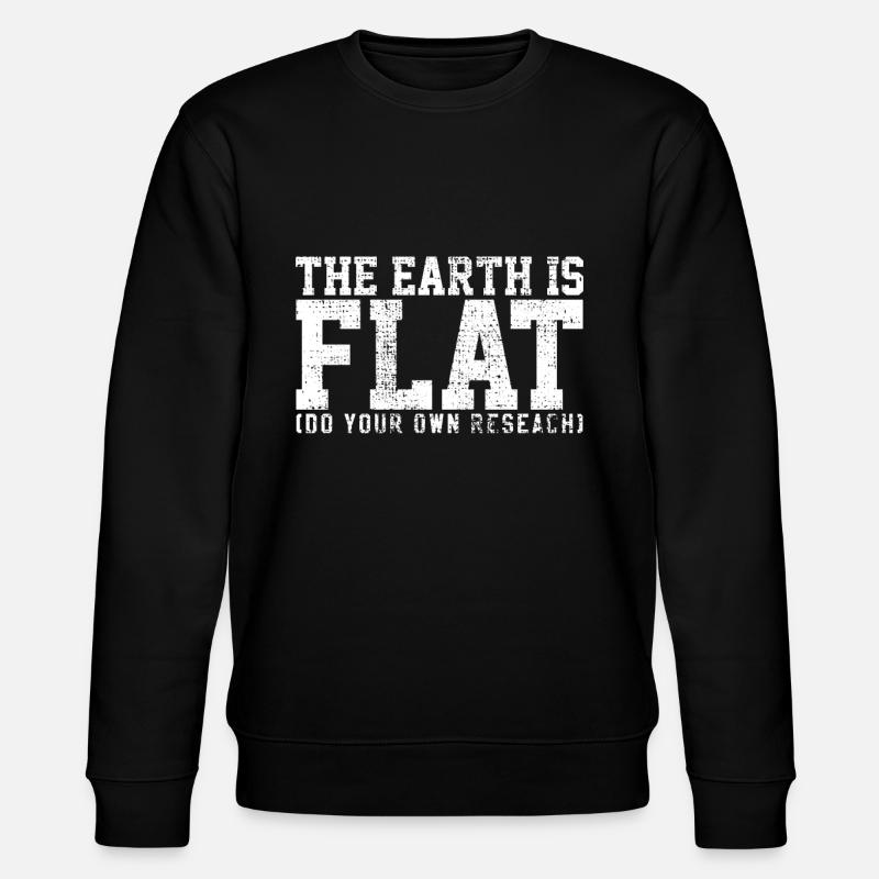 Flache Erde Theorie - Stanley/Stella Unisex Bio-Sweatshirt CHANGER  - Schwarz