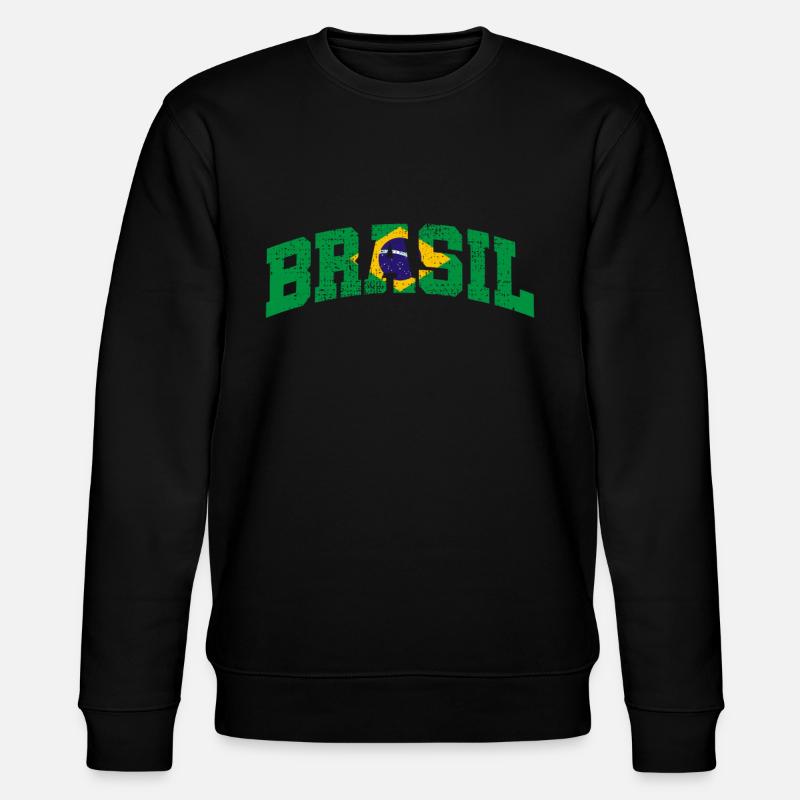 Flagge Brasilien - Stanley/Stella Unisex Bio-Sweatshirt CHANGER  - Schwarz