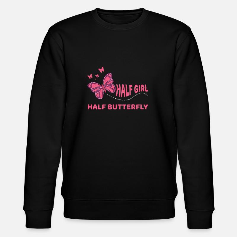 Fille papillon rose - Sweat bio CHANGER Stanley/Stella Unisexe - noir
