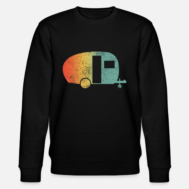 Camping caravan rainbow - Stanley/Stella CHANGER Unisex Organic Sweatshirt - black