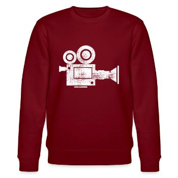 camera operator - Stanley/Stella CHANGER Unisex Organic Sweatshirt - burgundy - Front - Nik (191cm) & Marisol (170cm)