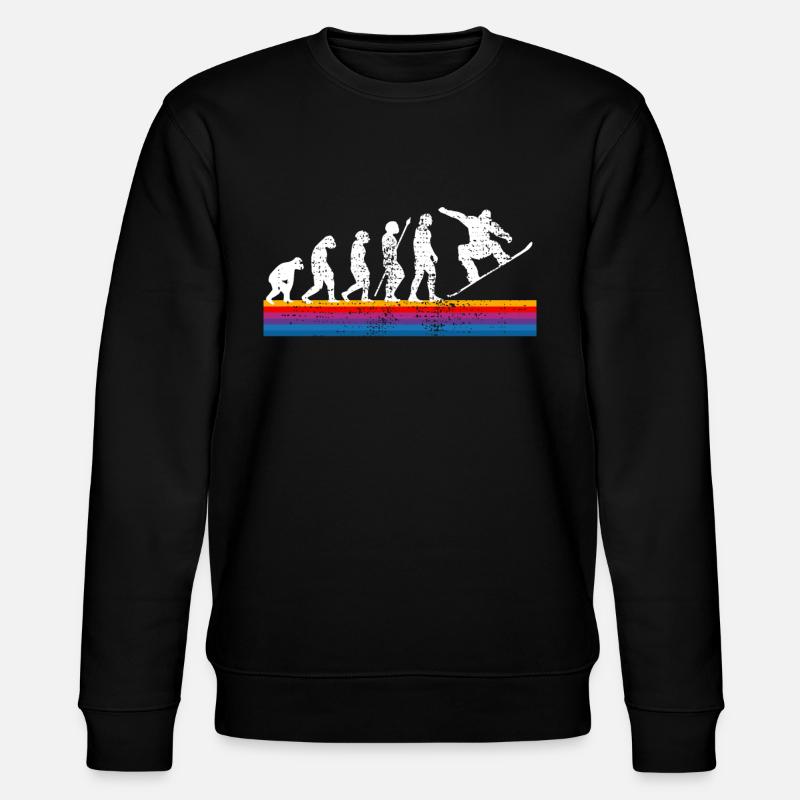 Evolution du snowboard - Sweat bio CHANGER Stanley/Stella Unisexe - noir