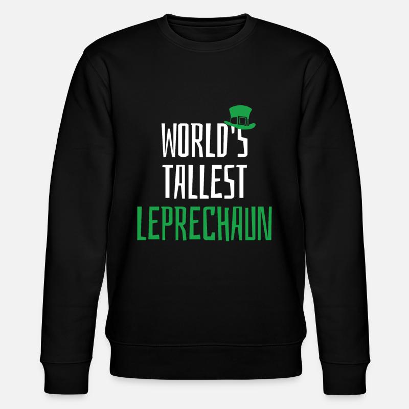 ST PATRICKS DAY LEPRECHAUN - Stanley/Stella Unisex Bio-Sweatshirt CHANGER  - Schwarz