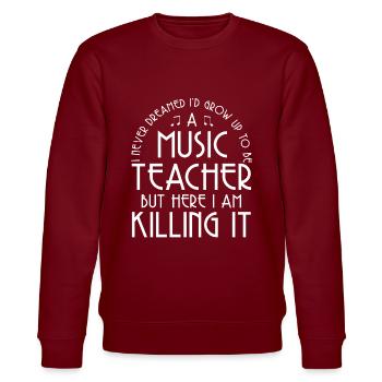Professeur de musique musicien - Sweat bio CHANGER Stanley/Stella Unisexe - bordeaux - Devant - Nik (191cm) & Marisol (170cm)