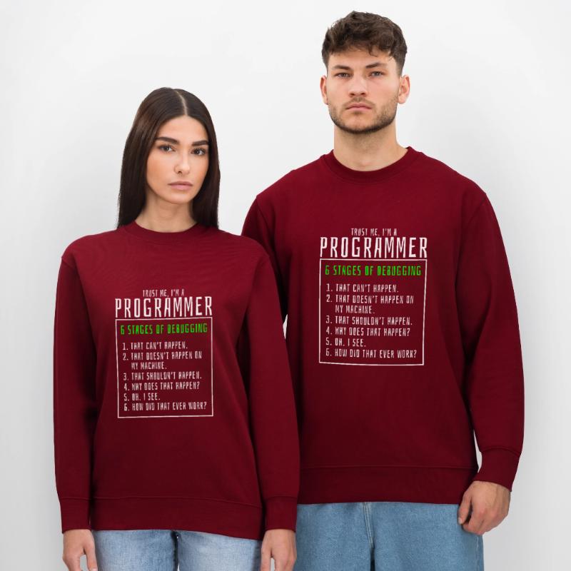 Debugging von Stufen Computerprogrammierer Stanley/Stella Unisex Bio-Sweatshirt CHANGER 