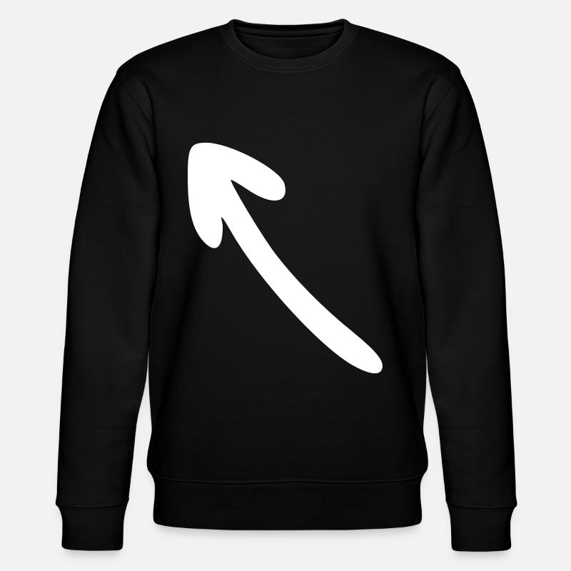 Flèche dessin esquisse blanc - Sweat bio CHANGER Stanley/Stella Unisexe - noir