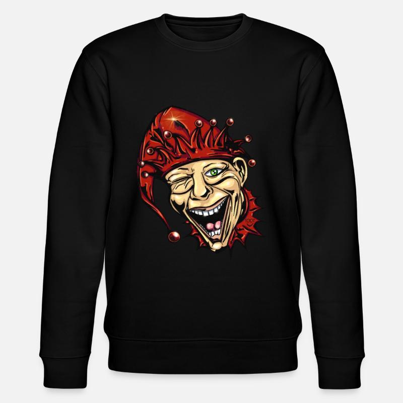 Joker - Clown - Harlekin - Stanley/Stella Unisex Bio-Sweatshirt CHANGER  - Schwarz