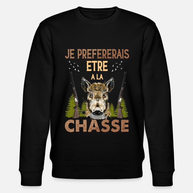 Chasse Message Pour Chasseur - Sweat bio CHANGER Stanley/Stella Unisexe - noir