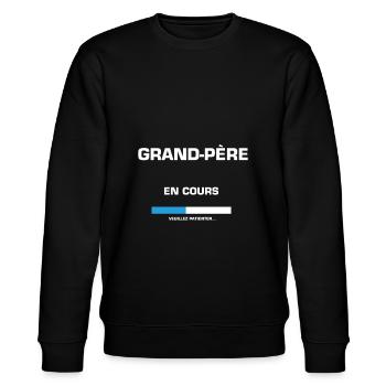 grand père en cours veuillez patienter - Sweat bio CHANGER Stanley/Stella Unisexe - noir - Devant - Nik (191cm) & Marisol (170cm)