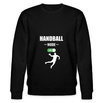 handball mode on - Sweat bio CHANGER Stanley/Stella Unisexe - noir - Devant - Nik (191cm) & Marisol (170cm)