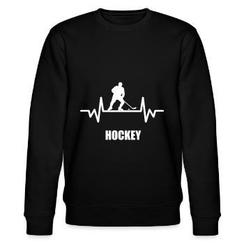 Hockeyschläger - Stanley/Stella Unisex Bio-Sweatshirt CHANGER  - Schwarz - Vorne - Nik (191cm) & Marisol (170cm)