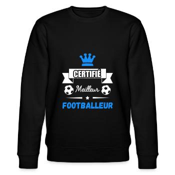 certifié meilleur footballeur - Sweat bio CHANGER Stanley/Stella Unisexe - noir - Devant - Nik (191cm) & Marisol (170cm)