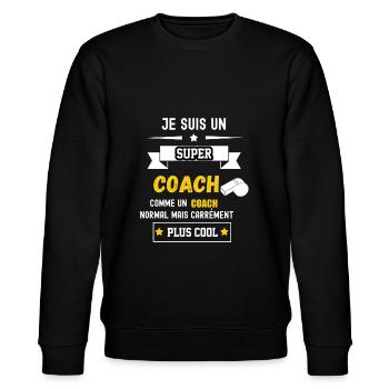 super COACH comme COACH normal - Sweat bio CHANGER Stanley/Stella Unisexe - noir - Devant - Nik (191cm) & Marisol (170cm)