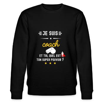 COACH quel est ton super pouvoir - Sweat bio CHANGER Stanley/Stella Unisexe - noir - Devant - Nik (191cm) & Marisol (170cm)
