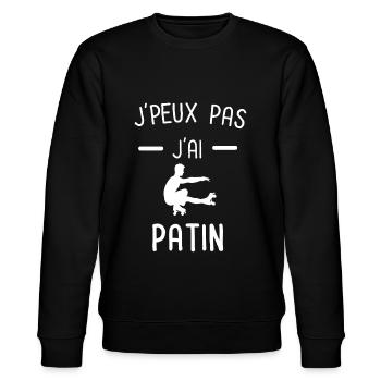 Je peux pas j'ai patin homme - Sweat bio CHANGER Stanley/Stella Unisexe - noir - Devant - Nik (191cm) & Marisol (170cm)