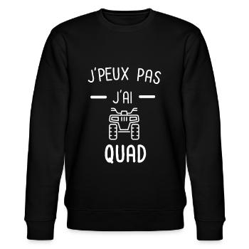 Je peux pas j'ai quad - Sweat bio CHANGER Stanley/Stella Unisexe - noir - Devant - Nik (191cm) & Marisol (170cm)