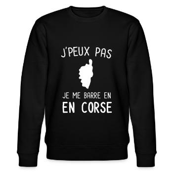 Je peux pas je me barre en corse - Sweat bio CHANGER Stanley/Stella Unisexe - noir - Devant - Nik (191cm) & Marisol (170cm)