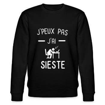 Je peux pas j'ai sieste - Sweat bio CHANGER Stanley/Stella Unisexe - noir - Devant - Nik (191cm) & Marisol (170cm)