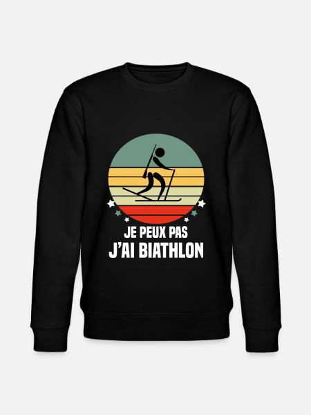 je peux pas j'ai biathlon vintage - Sweat bio CHANGER Stanley/Stella Unisexe - noir