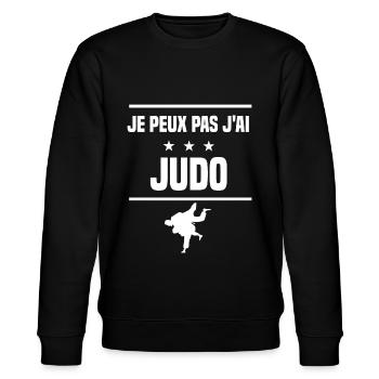 Je Peux Pas J'ai judo judoka humour judoka - Sweat bio CHANGER Stanley/Stella Unisexe - noir - Devant - Nik (191cm) & Marisol (170cm)