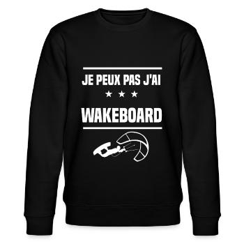 Je Peux Pas J'ai wakeboard wind surf wakeboardeur - Sweat bio CHANGER Stanley/Stella Unisexe - noir - Devant - Nik (191cm) & Marisol (170cm)