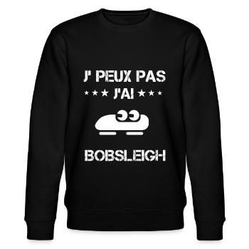 Je peux pas j'ai bobsleigh cadeau bobsleigher - Sweat bio CHANGER Stanley/Stella Unisexe - noir - Devant - Nik (191cm) & Marisol (170cm)