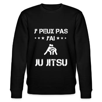 Je peux pas j'ai ju jitsu cadeau judoka - Sweat bio CHANGER Stanley/Stella Unisexe - noir - Devant - Nik (191cm) & Marisol (170cm)