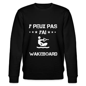 Je peux pas j'ai wakeboard cadeau wakeboard - Sweat bio CHANGER Stanley/Stella Unisexe - noir - Devant - Nik (191cm) & Marisol (170cm)