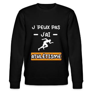 je peux pas j'ai athlétisme cadeau athlétisme - Sweat bio CHANGER Stanley/Stella Unisexe - noir - Devant - Nik (191cm) & Marisol (170cm)