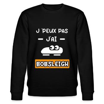 je peux pas j'ai bobsleigh cadeau bobsleigh - Sweat bio CHANGER Stanley/Stella Unisexe - noir - Devant - Nik (191cm) & Marisol (170cm)
