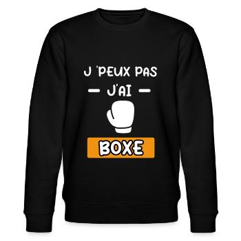 je peux pas j'ai boxe gants cadeau boxe - Sweat bio CHANGER Stanley/Stella Unisexe - noir - Devant - Nik (191cm) & Marisol (170cm)