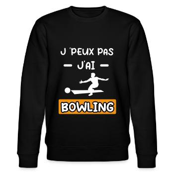 je peux pas j'ai bowling cadeau bowling - Sweat bio CHANGER Stanley/Stella Unisexe - noir - Devant - Nik (191cm) & Marisol (170cm)