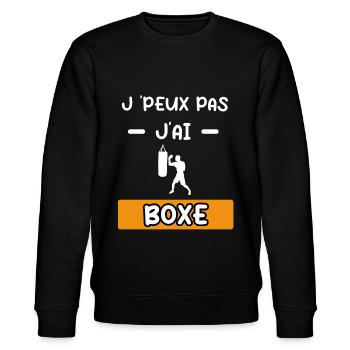 je peux pas j'ai boxe cadeau boxe - Sweat bio CHANGER Stanley/Stella Unisexe - noir - Devant - Nik (191cm) & Marisol (170cm)