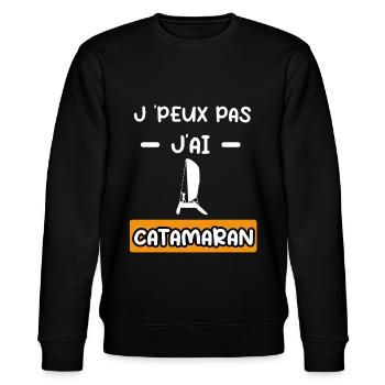 je peux pas j'ai catamaran cadeau catamaran - Sweat bio CHANGER Stanley/Stella Unisexe - noir - Devant - Nik (191cm) & Marisol (170cm)