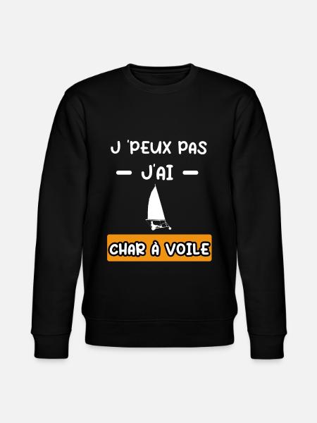 je peux pas j'ai char a voile cadeau char voile - Sweat bio CHANGER Stanley/Stella Unisexe - noir