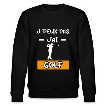 je peux pas j'ai golf cadeau golf - Sweat bio CHANGER Stanley/Stella Unisexe - noir - Devant - Nik (191cm) & Marisol (170cm)