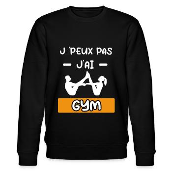 je peux pas j'ai gym cadeau gym - Sweat bio CHANGER Stanley/Stella Unisexe - noir - Devant - Nik (191cm) & Marisol (170cm)