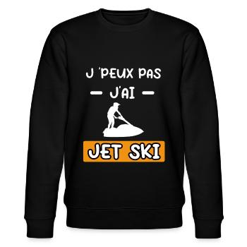 je peux pas j'ai jet ski cadeau jet ski - Sweat bio CHANGER Stanley/Stella Unisexe - noir - Devant - Nik (191cm) & Marisol (170cm)