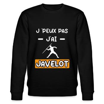 je peux pas j'ai javelot cadeau javelot - Sweat bio CHANGER Stanley/Stella Unisexe - noir - Devant - Nik (191cm) & Marisol (170cm)