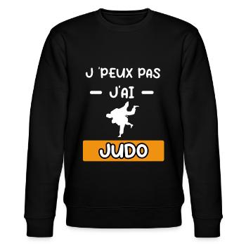 je peux pas j'ai judo judoka cadeau judo - Sweat bio CHANGER Stanley/Stella Unisexe - noir - Devant - Nik (191cm) & Marisol (170cm)