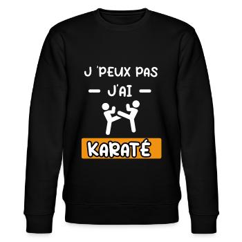 je peux pas j'ai karaté art martial cadeau karaté - Sweat bio CHANGER Stanley/Stella Unisexe - noir - Devant - Nik (191cm) & Marisol (170cm)