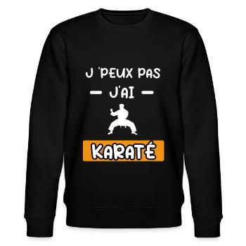je peux pas j'ai karaté cadeau karaté - Sweat bio CHANGER Stanley/Stella Unisexe - noir - Devant - Nik (191cm) & Marisol (170cm)