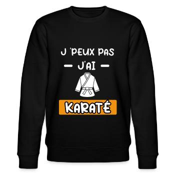 je peux pas j'ai karaté karategi cadeau karaté - Sweat bio CHANGER Stanley/Stella Unisexe - noir - Devant - Nik (191cm) & Marisol (170cm)