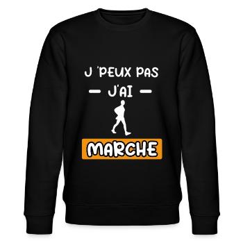 je peux pas j'ai marche cadeau marche - Sweat bio CHANGER Stanley/Stella Unisexe - noir - Devant - Nik (191cm) & Marisol (170cm)