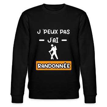 je peux pas j'ai randonnée cadeau randonnée - Sweat bio CHANGER Stanley/Stella Unisexe - noir - Devant - Nik (191cm) & Marisol (170cm)