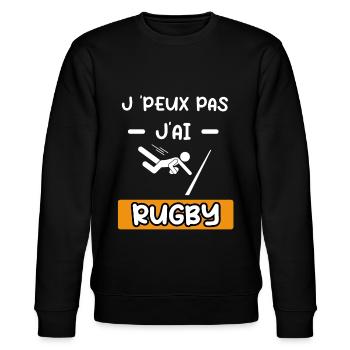 je peux pas j'ai rugby cadeau rugby - Sweat bio CHANGER Stanley/Stella Unisexe - noir - Devant - Nik (191cm) & Marisol (170cm)